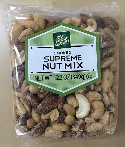 Creative Snacks Co. Issues Allergy Alert on Undeclared Peanuts and Soy in Select The Fresh Market Smoked TFM Supreme Nut Mix Bags